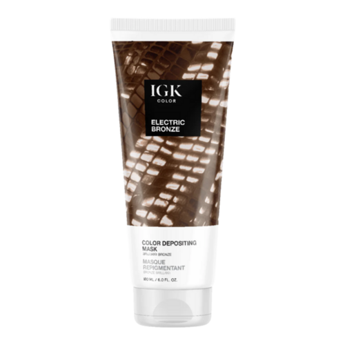 IGK Hair Color Depositing Hair Mask - Brown Bella on white background