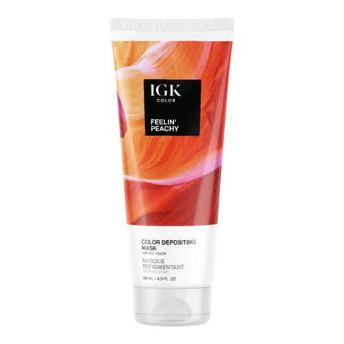 IGK Hair Color Depositing Hair Mask - Brown Bella on white background