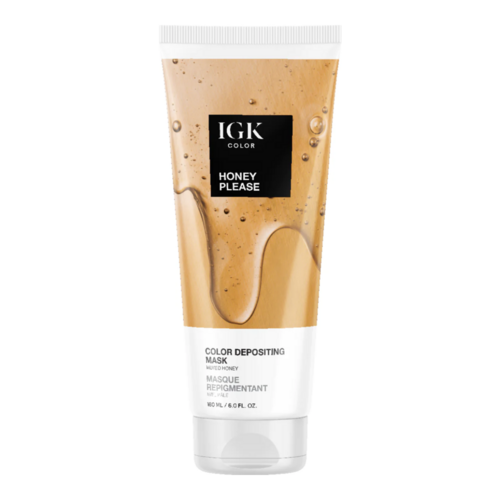 IGK Hair Color Depositing Hair Mask - Brown Bella on white background