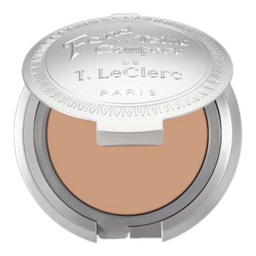 T LeClerc Compact Cream - 03 Amande Naturel on white background