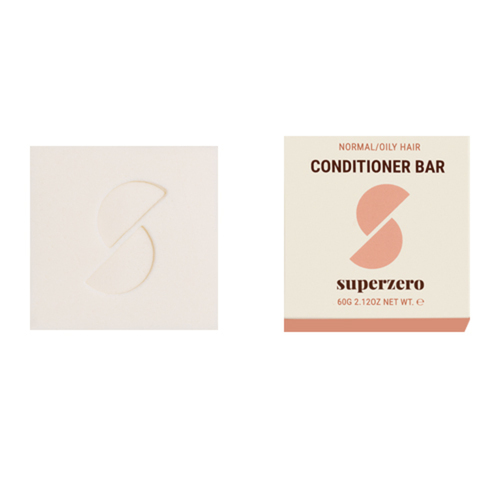 Superzero Conditioner Bar (Normal Oily Fine Hair) on white background