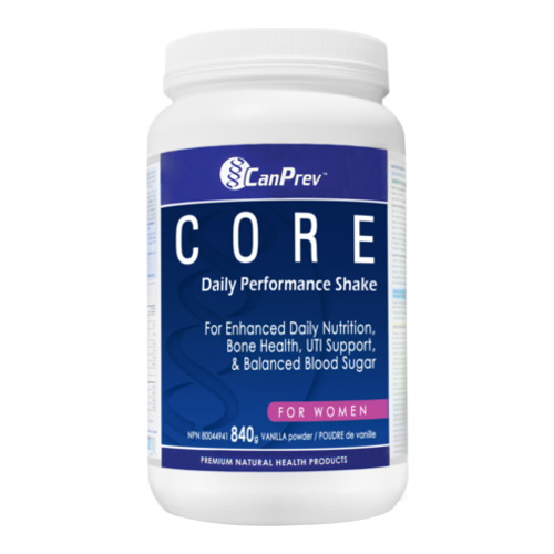 CanPrev Core Womens Shake Box - Vanilla on white background