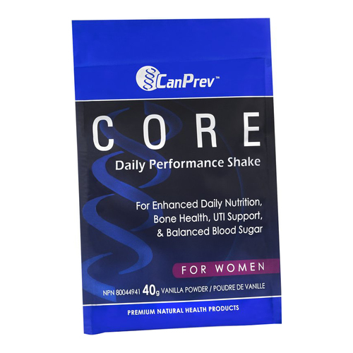 CanPrev Core Womens Shake Box - Vanilla on white background