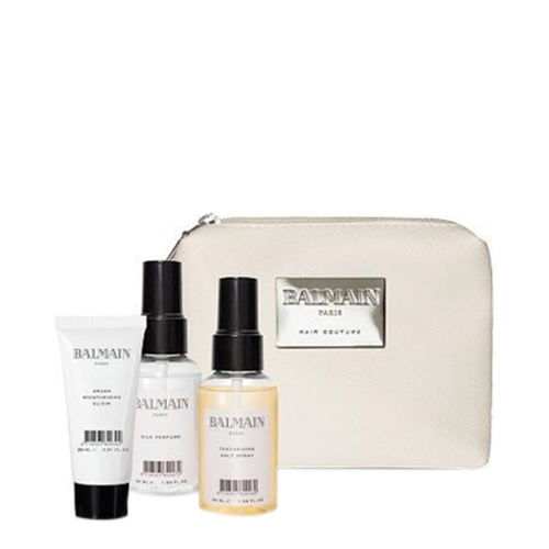 BALMAIN Paris Hair Couture Cosmetic Styling Bag on white background