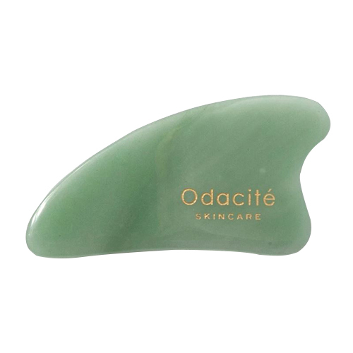 Odacite Crystal Contour Gua Sha Green Aventurine Beauty Tool, 1 piece