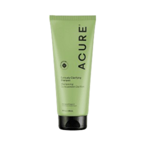 Acure Curiously Clarifying Shampoo on white background