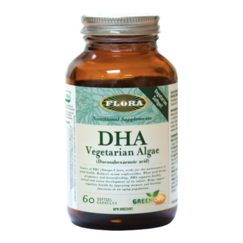 Flora DHA Vegetarian Algae, 60 capsules