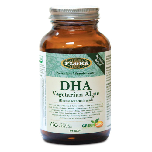 Flora DHA Vegetarian Algae, 60 capsules