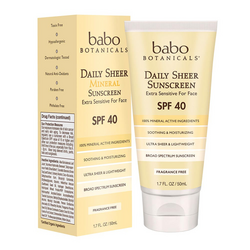 Daily Sheer SPF 40 Sunscreen For Face on white background