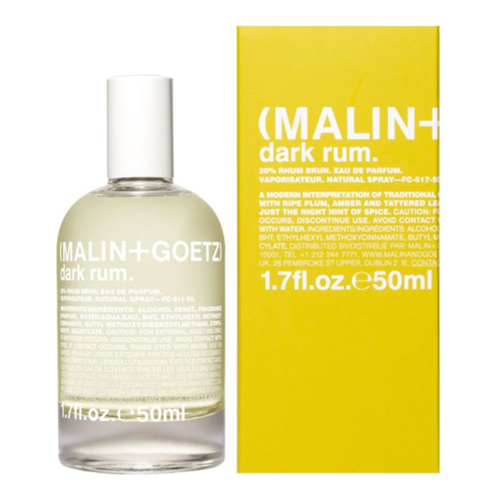 Malin + Goetz Dark Rum Eau de Parfum on white background