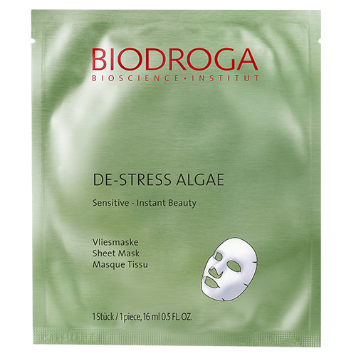 Biodroga De-Stress Algae Sheet Mask on white background