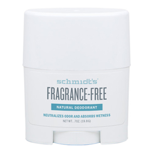 Schmidts Natural Deodorant Stick (Travel Size) - Fragrance-Free, 19.8g/0.7 oz