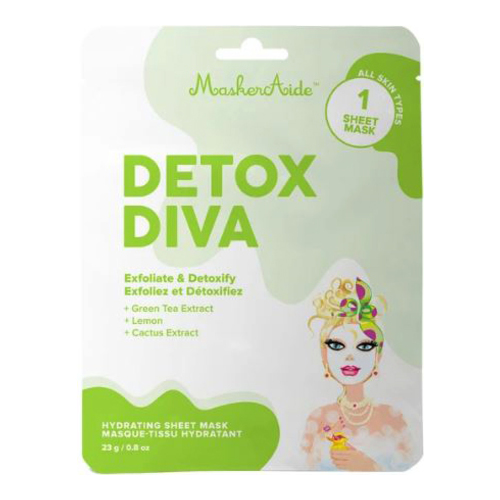 MaskerAide Detox Diva Facial Sheet Mask on white background