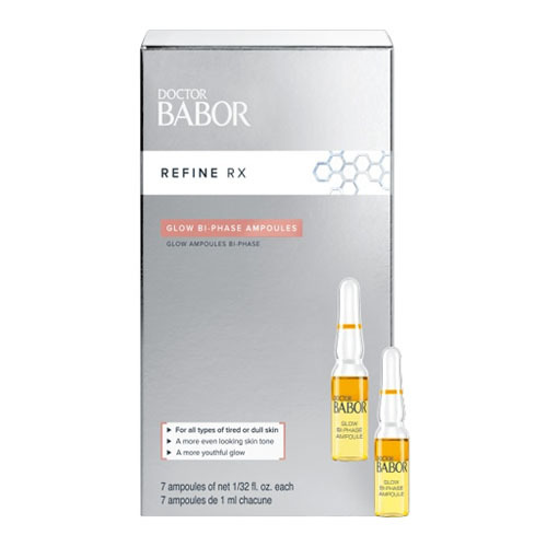 Babor Doctor Babor Refine RX Glow Booster Bi-Phase Ampoules on white background