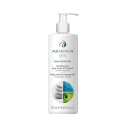 Ecological Body and Hair Cleansing Gel on white background