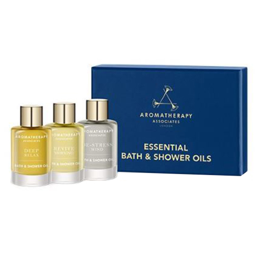 Aromatherapy Associates Essential Bath and Shower Oils (Relax, De-stress, Revive) Set, 3 x 7.5ml/1 fl oz