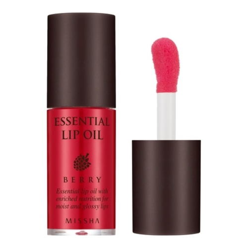 MISSHA Essential Lip Oil - Berry on white background