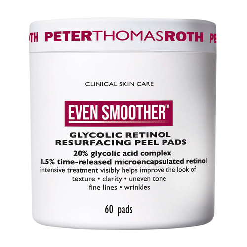 Peter Thomas Roth Even Smoother Glycolic Retinol Resurfacing Peel Pads, 60 pieces