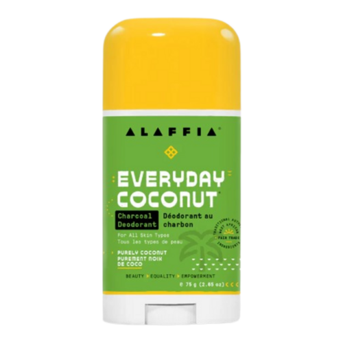 Flora Everyday Coconut Charcoal Deodorant - Coconut on white background