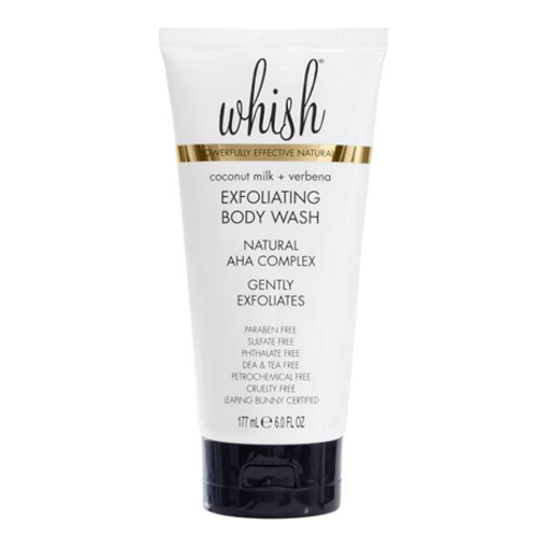 Whish Exfoliating Body Wash - Coconut Milk + Verbena on white background