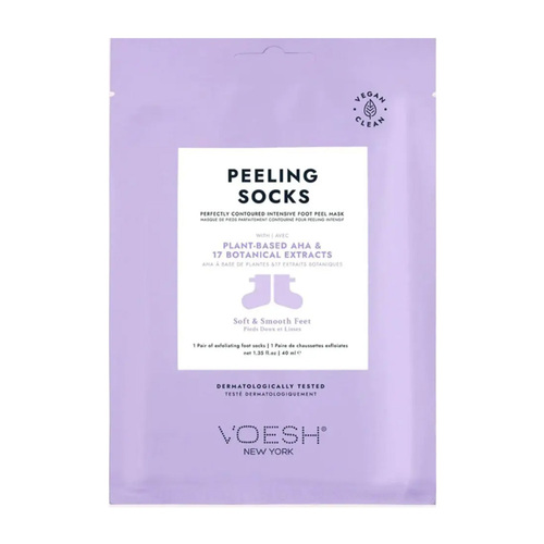 Voesh Exfoliating Lavender Peeling Socks (1 Pair) on white background
