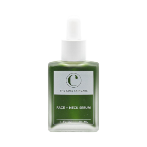 The Cure Skincare Face + Neck Serum on white background