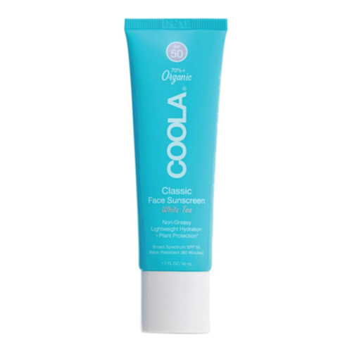 Coola Face Sport SPF50 White Tea Moisturizer on white background
