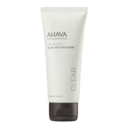 Facial Mud Exfoliator on white background