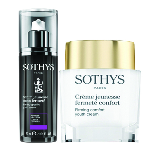 Sothys Firming Comfort Youth Cream + Firming Specific Youth Serum Duo on white background