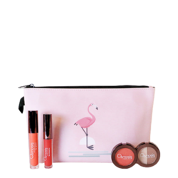 Flamingo Summer Crushed Coral Colour Kit on white background