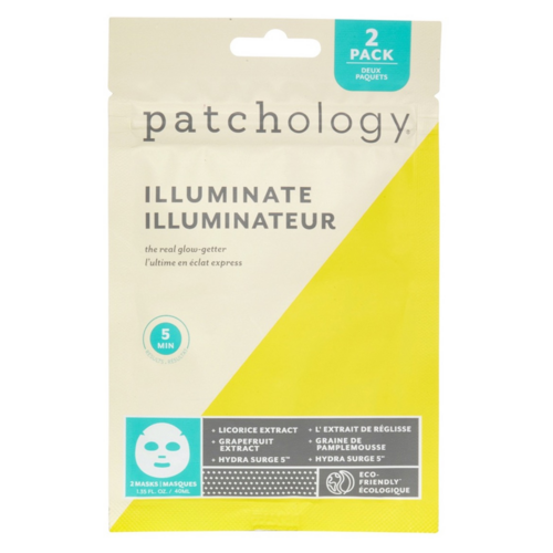 Patchology FlashMasque Illuminate - Single Mask on white background