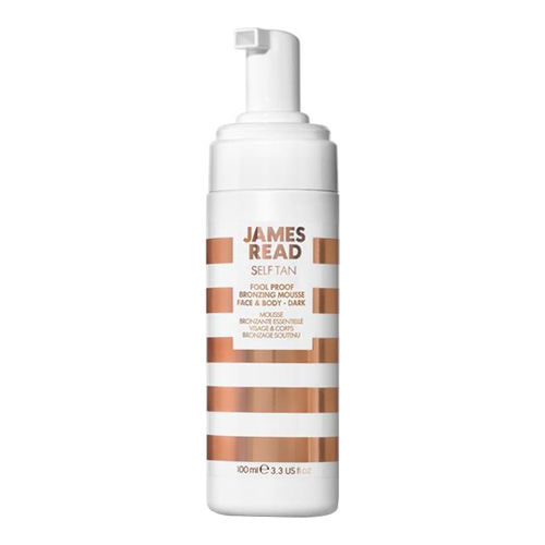 James Read Fool-Proof Bronzing Mousse Face and Body - Dark on white background