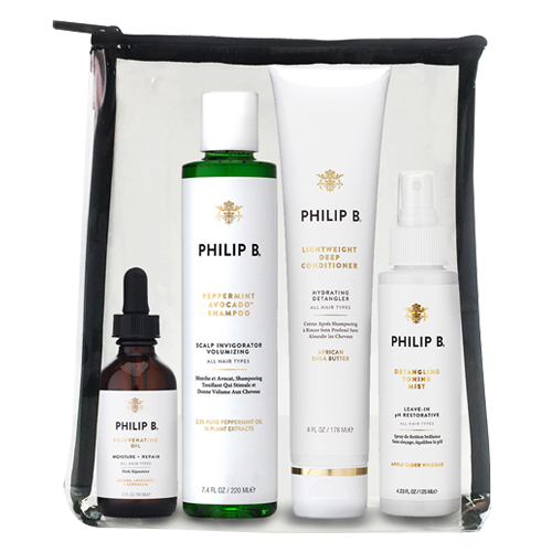 Philip B Botanical Four Step Hair and Scalp Treatment Set (Includes Paraben Free Conditioner), 1 set