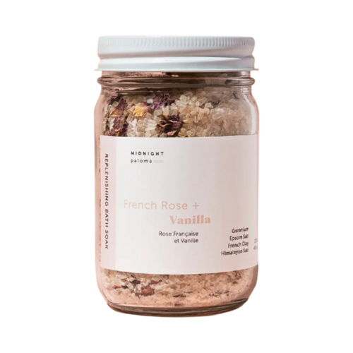 Midnight Paloma French Rose + Vanilla Replenishing Bath Soak, 340g/12 oz