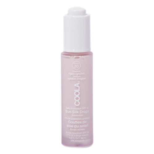 Coola Full Spectrum 360 Sun Silk Drops Organic Face Sunscreen SPF 30 on white background