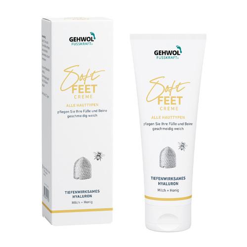 Gehwol Fusskraft Soft Feet Cream on white background