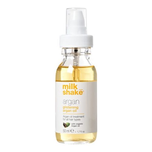 milk_shake Glistening Argan Oil on white background