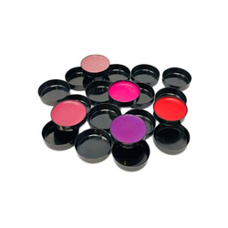 Glossy Black Mini Round Empty Makeup Pans