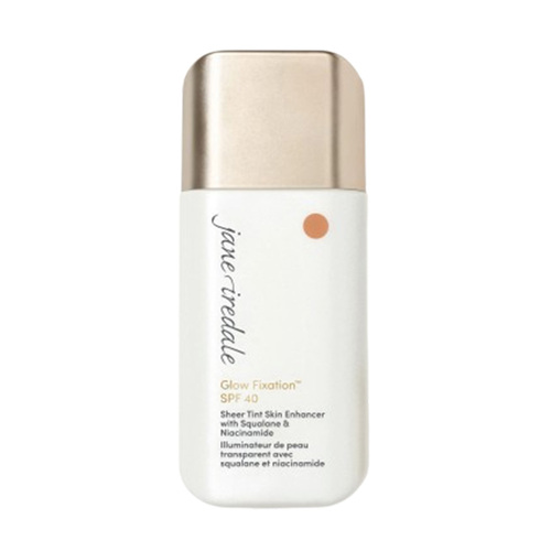 jane iredale Glow Fixation SPF 40 Sheer Tint - Fair to Light, 40ml/1.35 fl oz jane iredale Glow Fixation SPF 40 Sheer Tint - Dark to Deep on white background