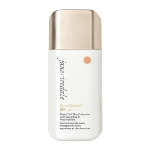 jane iredale Glow Fixation SPF 40 Sheer Tint - Fair to Light, 40ml/1.35 fl oz jane iredale Glow Fixation SPF 40 Sheer Tint - Dark to Deep on white background
