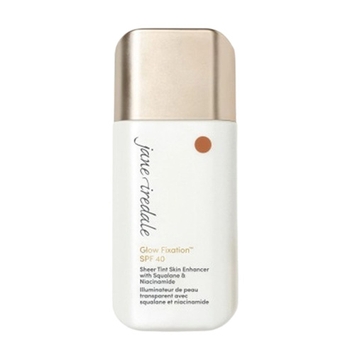 jane iredale Glow Fixation SPF 40 Sheer Tint - Fair to Light, 40ml/1.35 fl oz jane iredale Glow Fixation SPF 40 Sheer Tint - Dark to Deep on white background