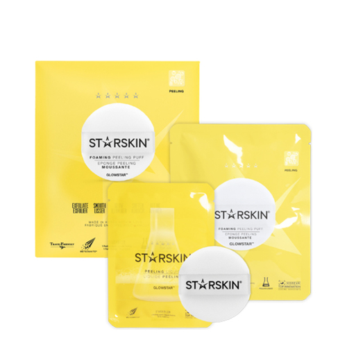 STARSKIN  Glowstar Foaming Peeling Perfection Puff on white background