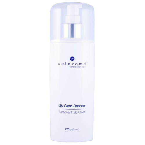 Celazome Gly-Clear Cleanser on white background