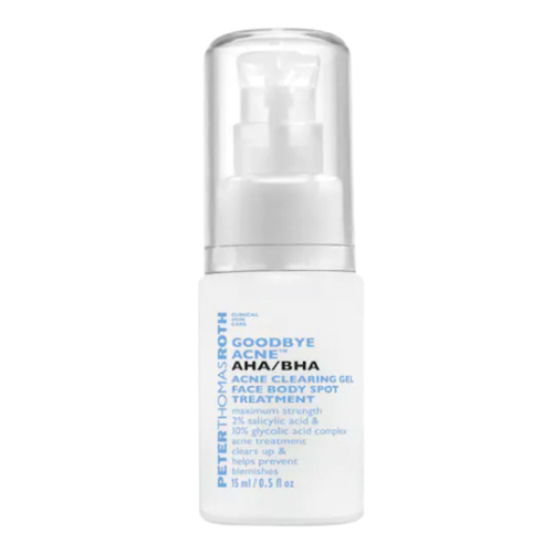 Peter Thomas Roth Goodbye Acne AHA BHA Acne Clearing Gel Face Body Spot Treatment - Travel Size, 15ml/0.5 fl oz