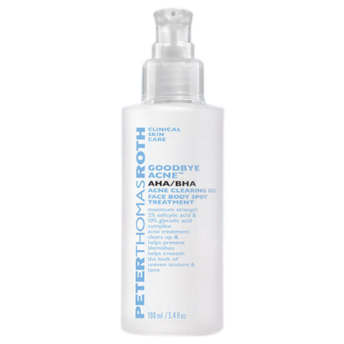 Peter Thomas Roth Goodbye Acne AHA BHA Acne Clearing Gel Face Body Spot Treatment, 100ml/3.4 fl oz