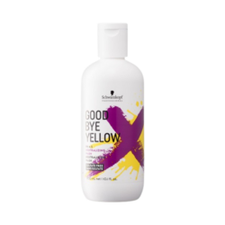 Goodbye Yellow Shampoo on white background