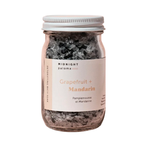 Midnight Paloma Grapefruit + Mandarin Detoxifying Bath Soak on white background