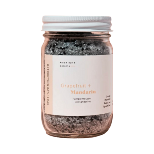 Midnight Paloma Grapefruit + Mandarin Detoxifying Bath Soak on white background