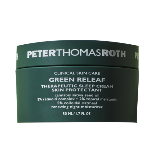 Peter Thomas Roth Green Releaf Therapeutic Sleep Cream on white background