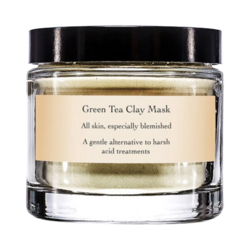 Green Tea Clay Mask on white background
